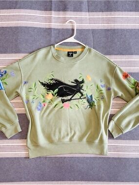 WickedTarget Exclusive Elphaba Green Floral Graphic Sweatshirt